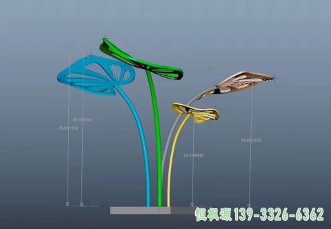 树叶都市不锈钢艺术雕塑
