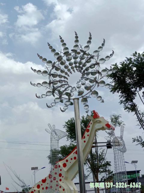 向日葵广场不锈钢景观雕塑