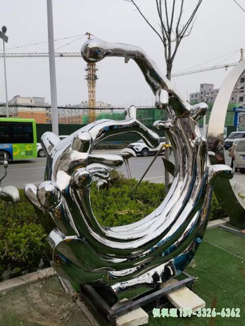 海浪园林不锈钢雕塑
