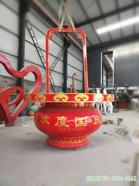 小区花篮不锈钢雕塑