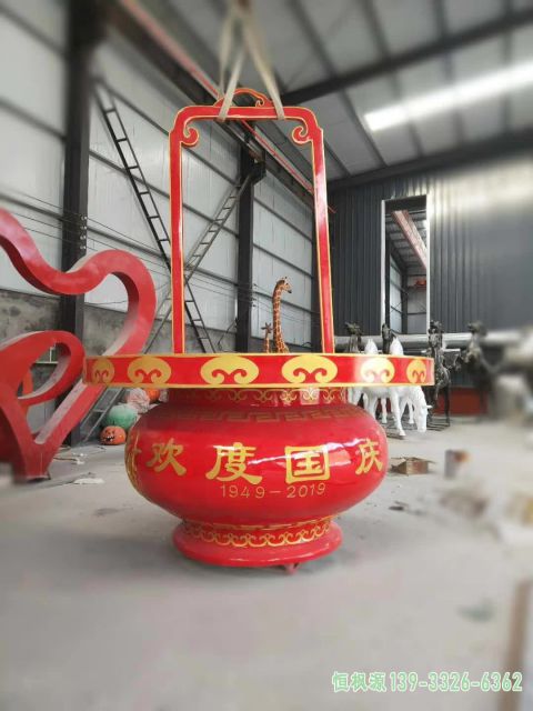 户外花篮不锈钢景观雕塑