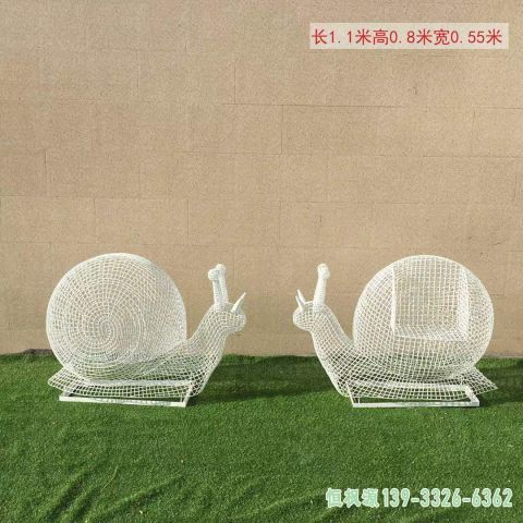 蜗牛不锈钢广场动物雕塑