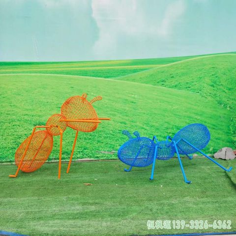 都市不锈钢镂空蚂蚁雕塑