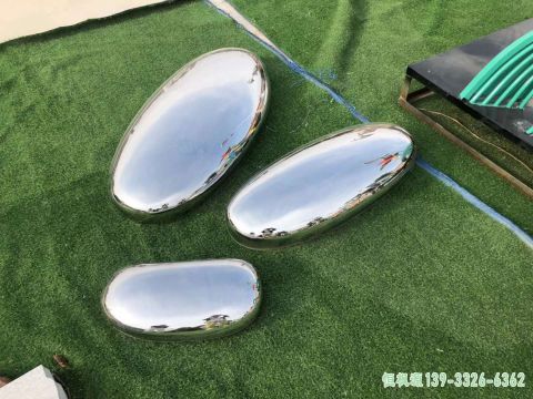 鹅卵石园林不锈钢艺术雕塑