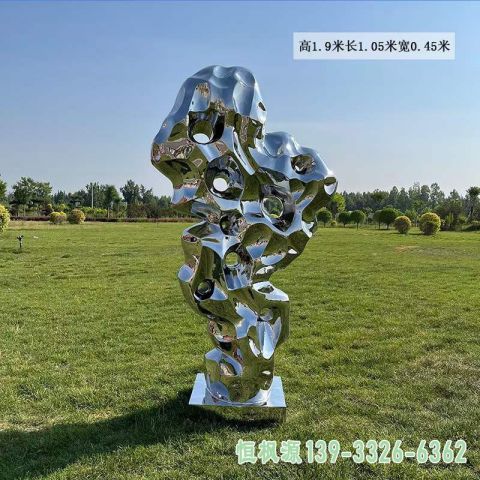都市不锈钢太湖石艺术雕塑