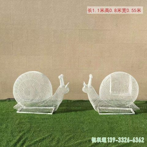 蜗牛小区不锈钢动物雕塑
