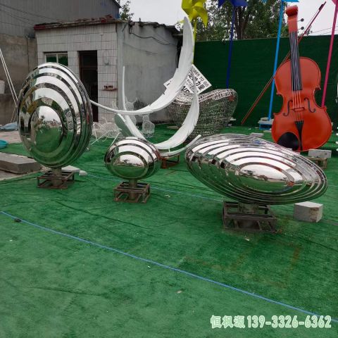 园林抽象不锈钢景观雕塑
