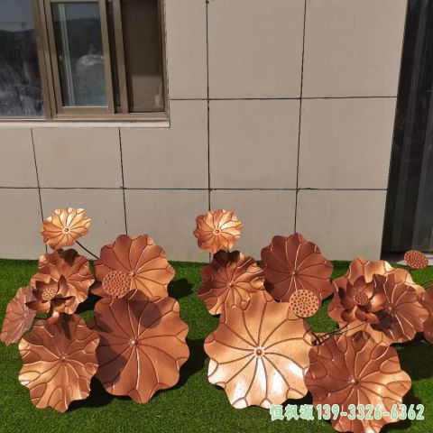 荷花小区不锈钢抽象雕塑