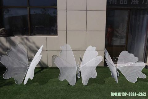 蝴蝶广场不锈钢镂空雕塑