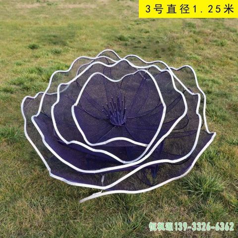 小区不锈钢花朵艺术雕塑