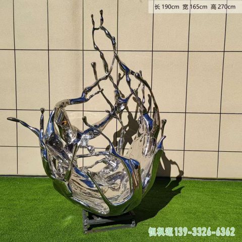 海浪校园不锈钢艺术雕塑