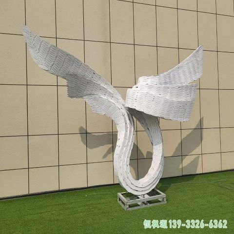 城市翅膀不锈钢雕塑