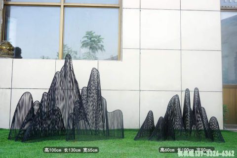 假山校园不锈钢艺术雕塑