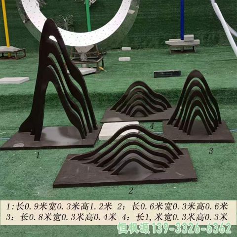 园林假山不锈钢抽象雕塑