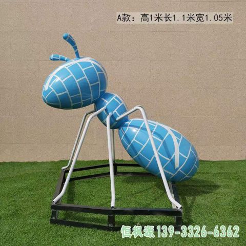 彩绘蚂蚁小区不锈钢动物雕塑
