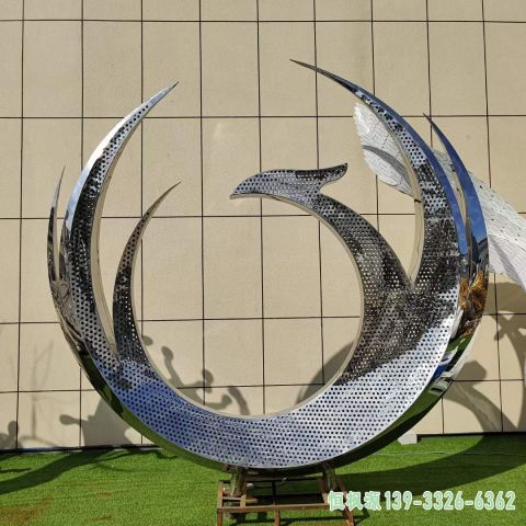 户外不锈钢月亮艺术雕塑