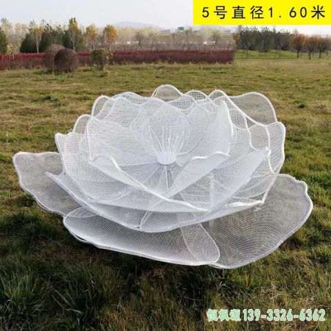 不锈钢彩绘花朵园林雕塑