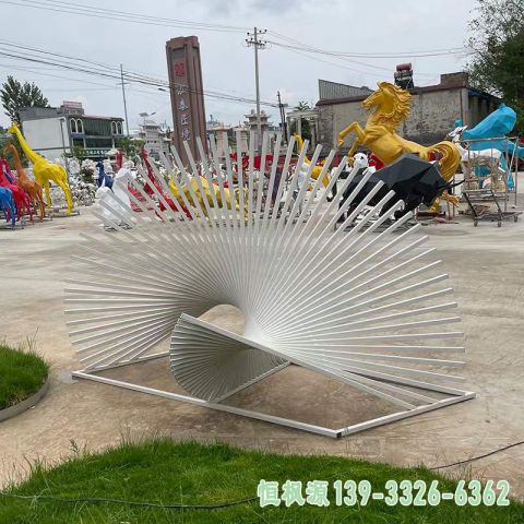 扇子城市不锈钢景观雕塑