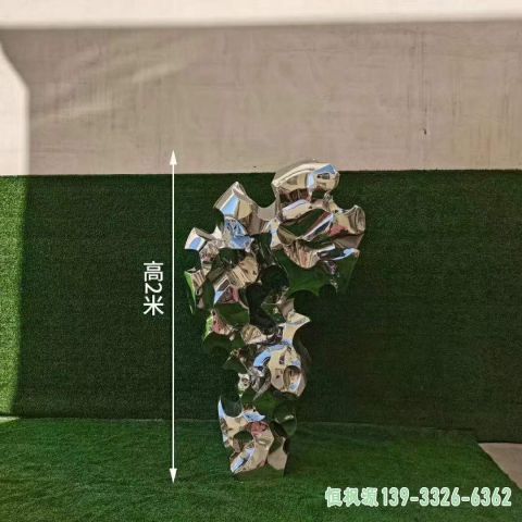 不锈钢太湖石户外艺术雕塑