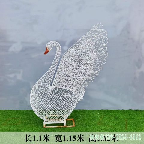 不锈钢天鹅小区动物雕塑