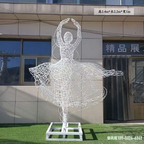 芭蕾舞蹈不锈钢校园人物雕塑