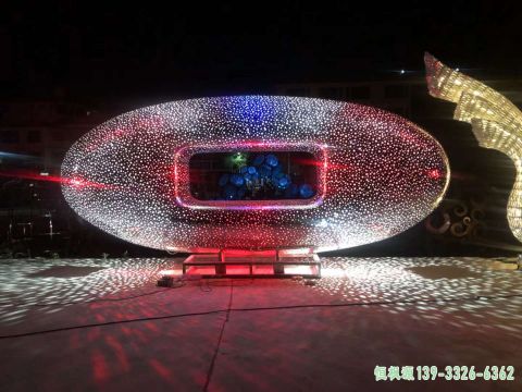 发光景观广场不锈钢雕塑
