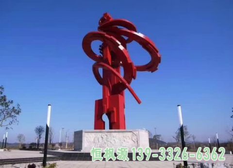 校园彩带不锈钢雕塑