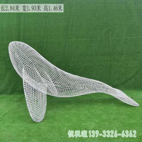 镂空海豚校园不锈钢雕塑