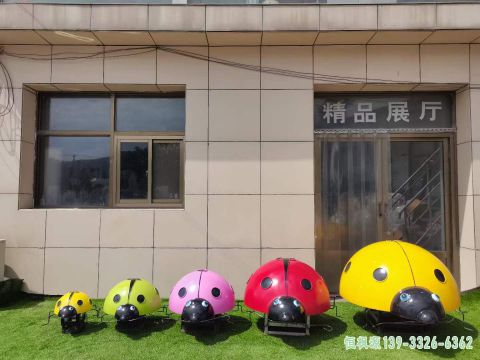 七星瓢虫小区不锈钢动物雕塑