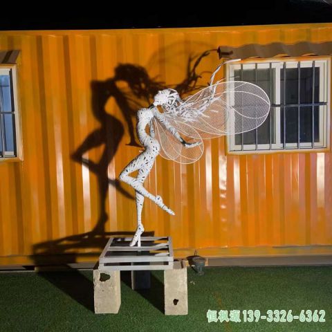 舞蹈女孩城市不锈钢人物雕塑