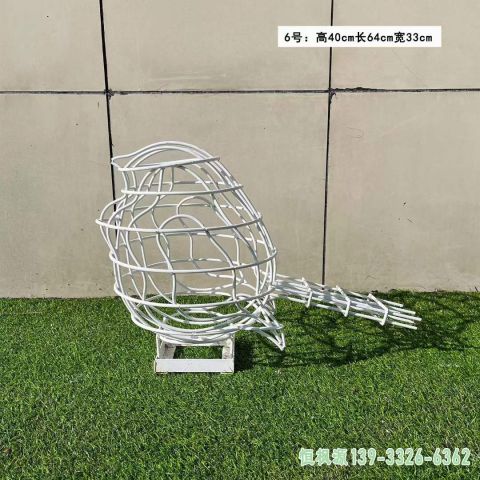 镂空鸟小区不锈钢动物雕塑