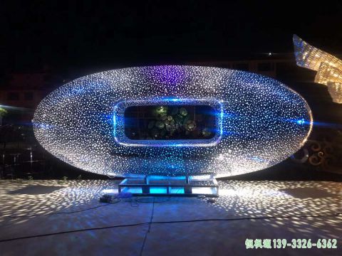 发光都市不锈钢艺术雕塑
