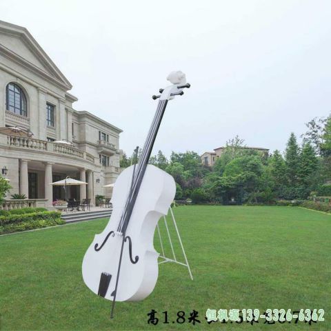 都市小提琴不锈钢艺术雕塑