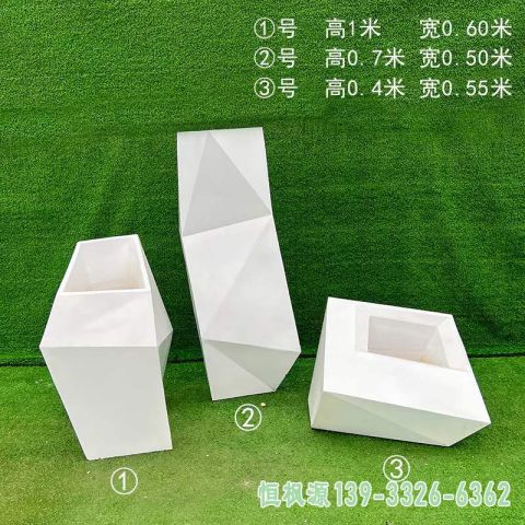 花盆广场不锈钢艺术雕塑