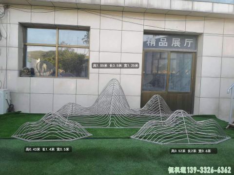 大型假山不锈钢小区景观雕塑