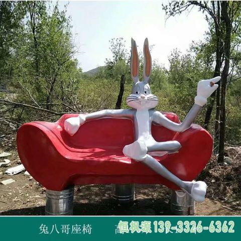 彩绘座椅户外不锈钢抽象雕塑