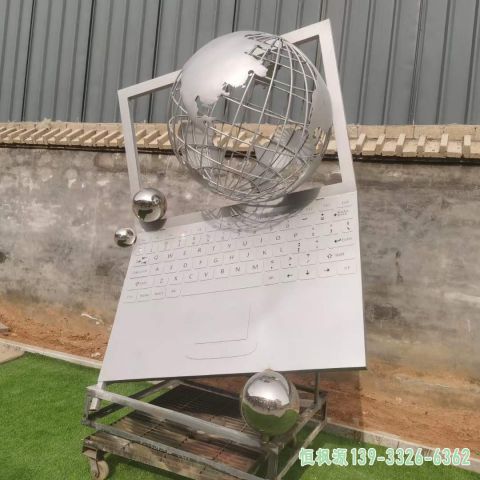 不锈钢园林笔记本景观雕塑