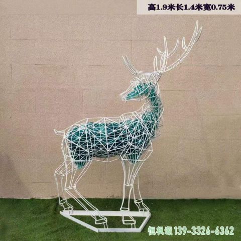 鹿不锈钢广场动物雕塑